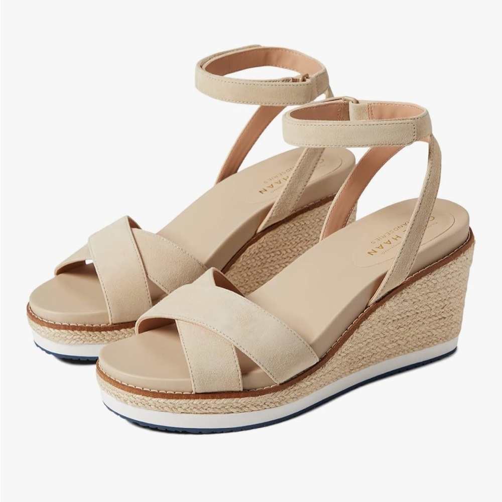 Beige Wedge Sandals